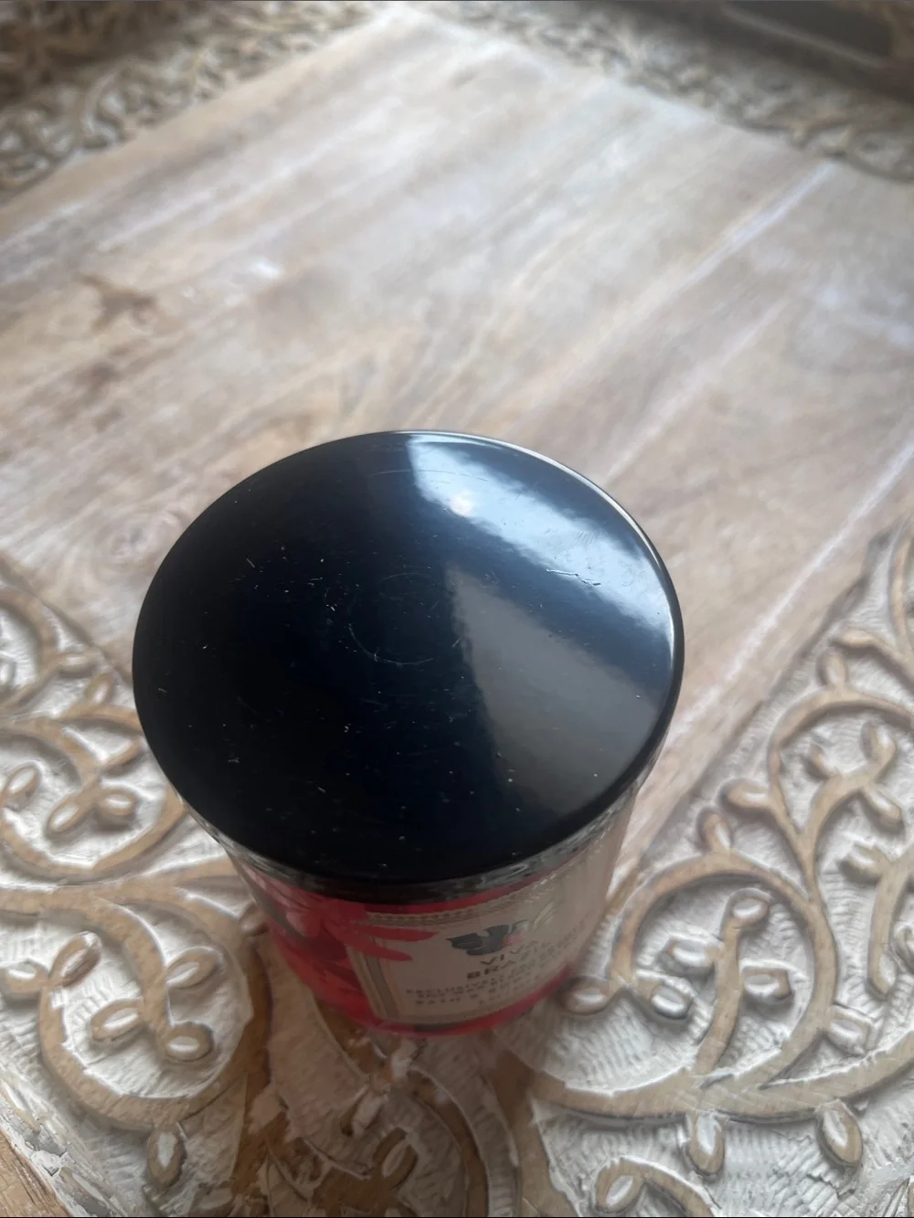 Bath & Body Works Viva Brazil Soy Wax Candle - Red & Black Floral